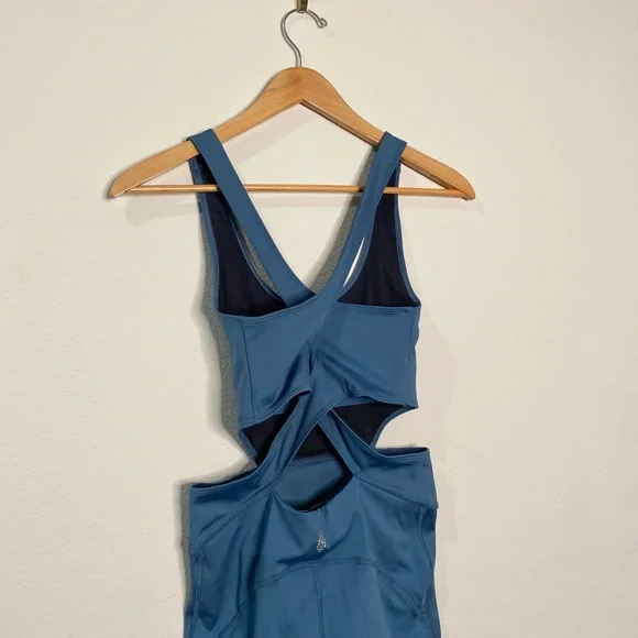 Free People FP Movement Back It Up Onesie in High Tide Blue - Picture 9 of 10